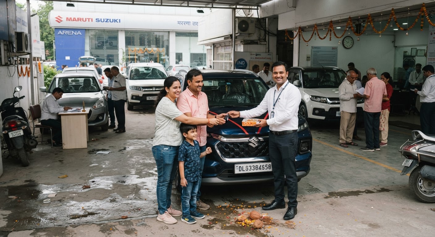 त्योहारी सीजन में कारों की धूम: Maruti Suzuki ने मारी बाजी, अक्टूबर में 1.11 लाख रजिस्ट्रेशन