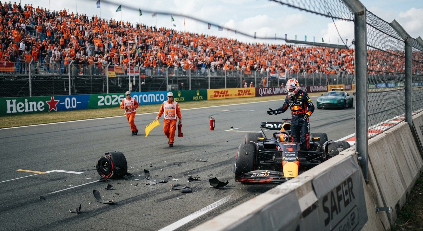 Dutch Grand Prix में मैक्स वेरस्टैपेन का हुआ बड़ा एक्सीडेंट घर पर रेस से बाहर हुए चैंपियन ड्राइवर