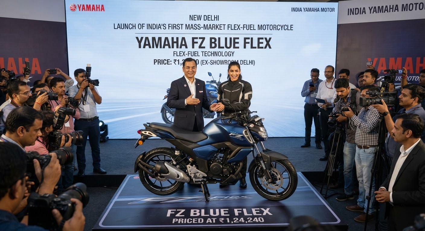 Yamaha ने लॉन्च की धांसू FZ Blue Flex बाइक जो चलेगी 85 फीसदी इथेनॉल पर